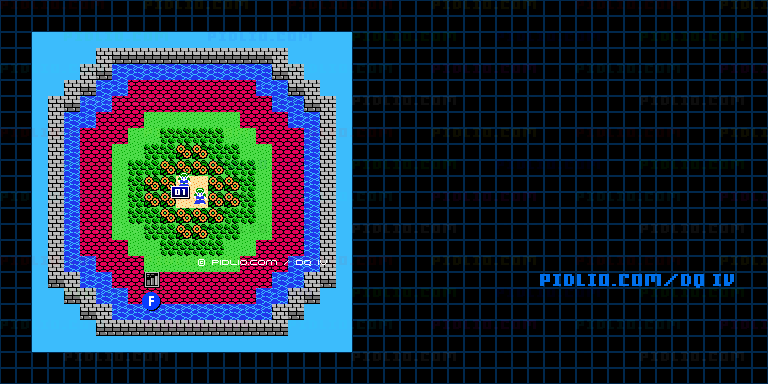 さえずりの塔5Fのマップ画像 ／ FC版ドラゴンクエストIV攻略 ─ pidlio.com