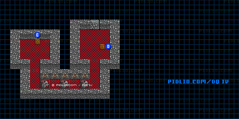 コーミズ西の洞窟B3のマップ画像 ／ FC版ドラゴンクエストIV攻略 ─ pidlio.com