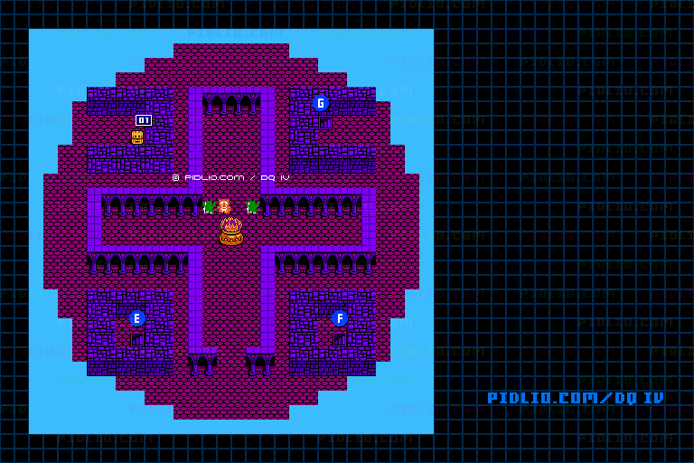 大灯台5Fのマップ画像 ／ FC版ドラゴンクエストIV攻略 ─ pidlio.com