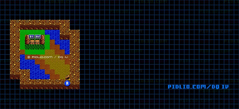 海鳴りのほこらB1のマップ画像 ／ FC版ドラゴンクエストIV攻略 ─ pidlio.com
