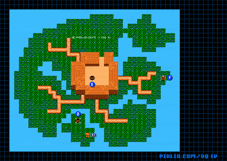 世界樹4Fのマップ画像 ／ FC版ドラゴンクエストIV攻略 ─ pidlio.com