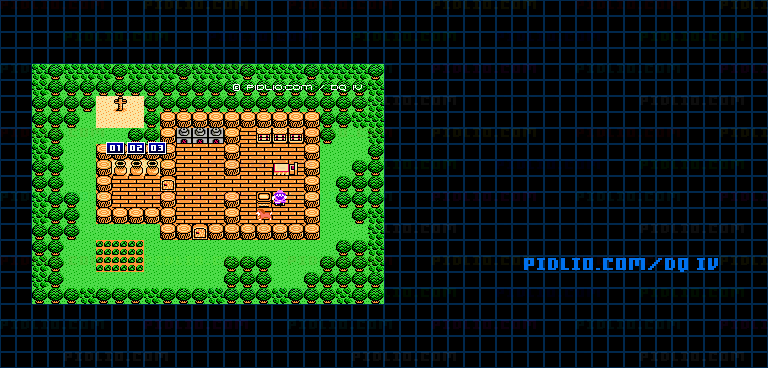 木こりの家のマップ画像 ／ FC版ドラゴンクエストIV攻略 ─ pidlio.com