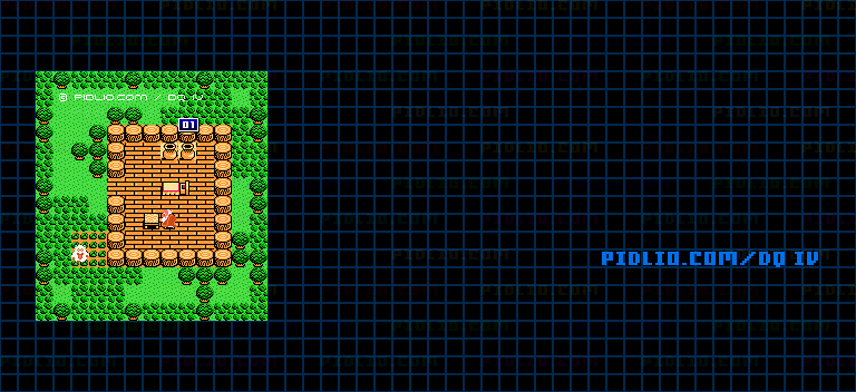 島の老人の家のマップ画像 ／ FC版ドラゴンクエストIV攻略 ─ pidlio.com