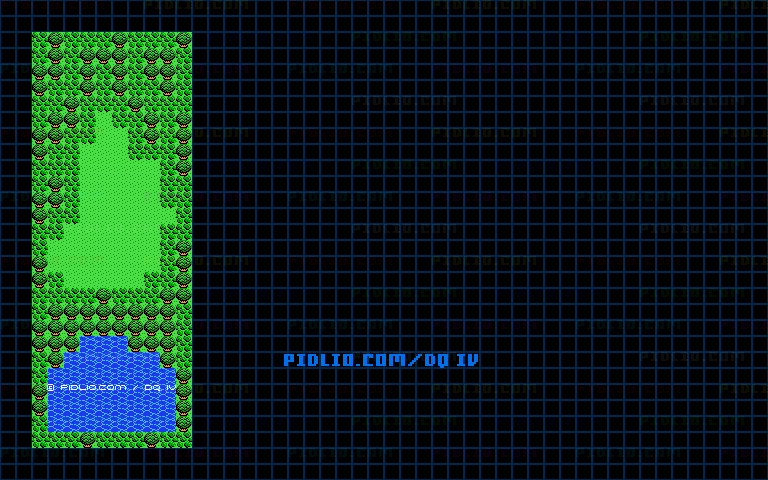 ボンモール北の村（キツネの村）ドン・ガアデ解放後のマップ画像 ／ FC版ドラゴンクエストIV攻略 ─ pidlio.com
