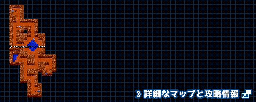 イムルへの洞窟の簡易マップ画像 ／ FC版ドラゴンクエスト4攻略 ─ pidlio.com
